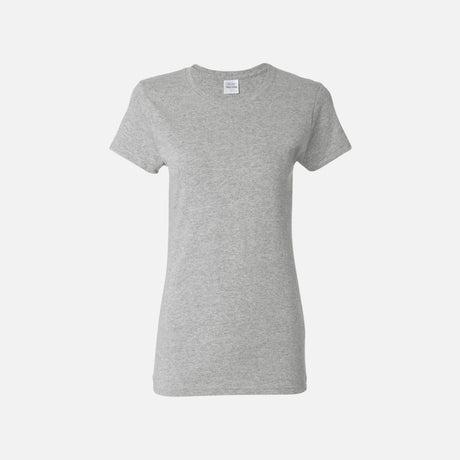 T-shirt à manches courtes Gildan 5000L en gris sport, vêtement confortable pour homme ou femme.