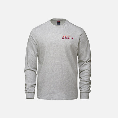 T-shirt à manches longues en coton peigné Canada Sportswear Breeze, gris, doux et confortable, porté sur mannequin.