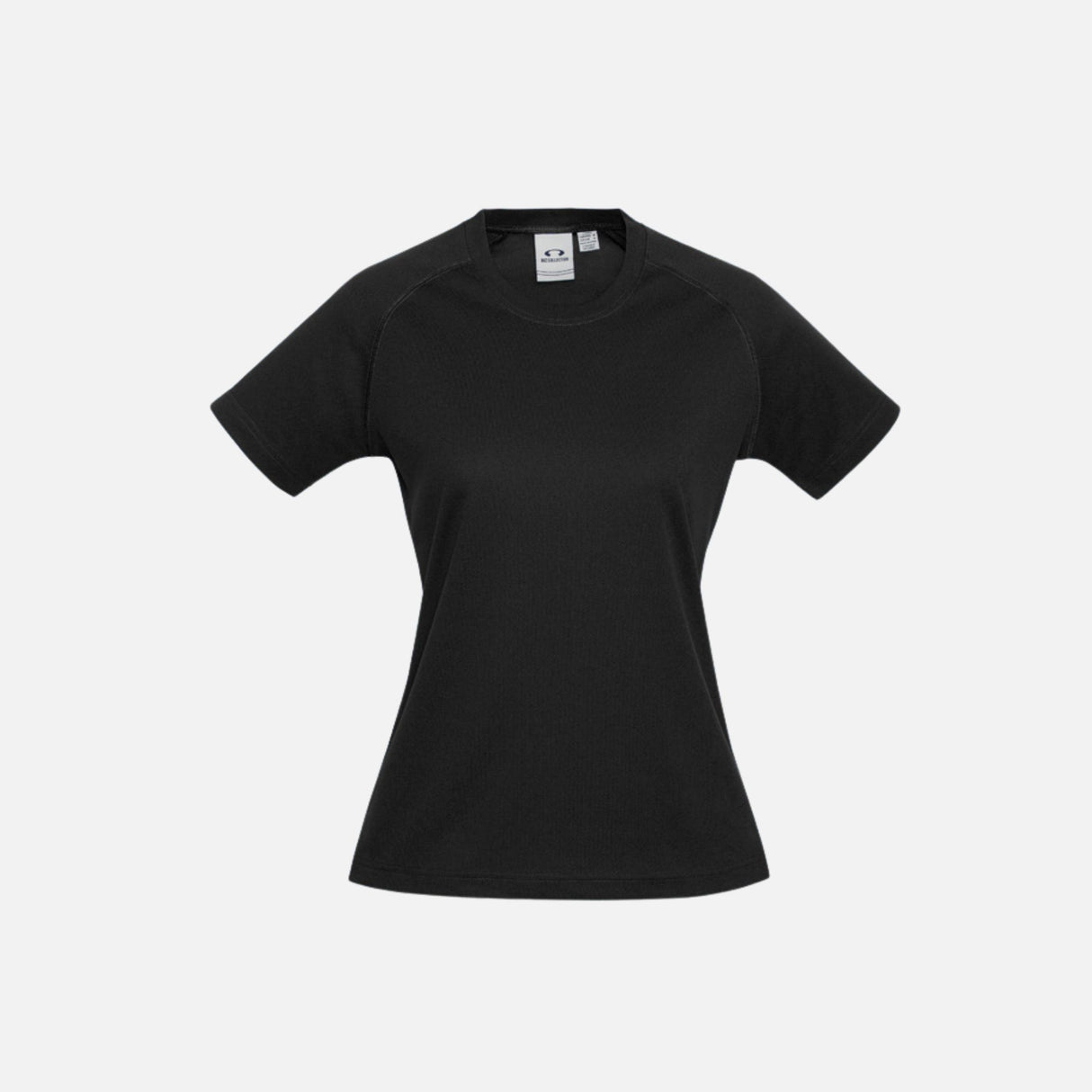 T-shirt femme Sprint Biz T301LS en noir, léger et respirant, manches courtes, vêtement de sport pour femmes.