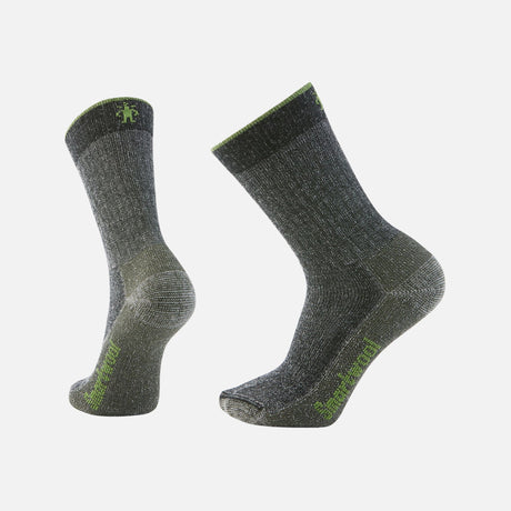 Chaussette Smartwool Classic Edition Second Cut en mérinos noir et vert, accessoire confortable et écologique.