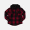Chemise en flanelle pour enfant WRTK avec capuche, motif Buffalo, style décontracté et chaud, vêtement confortable pour l'hiver.