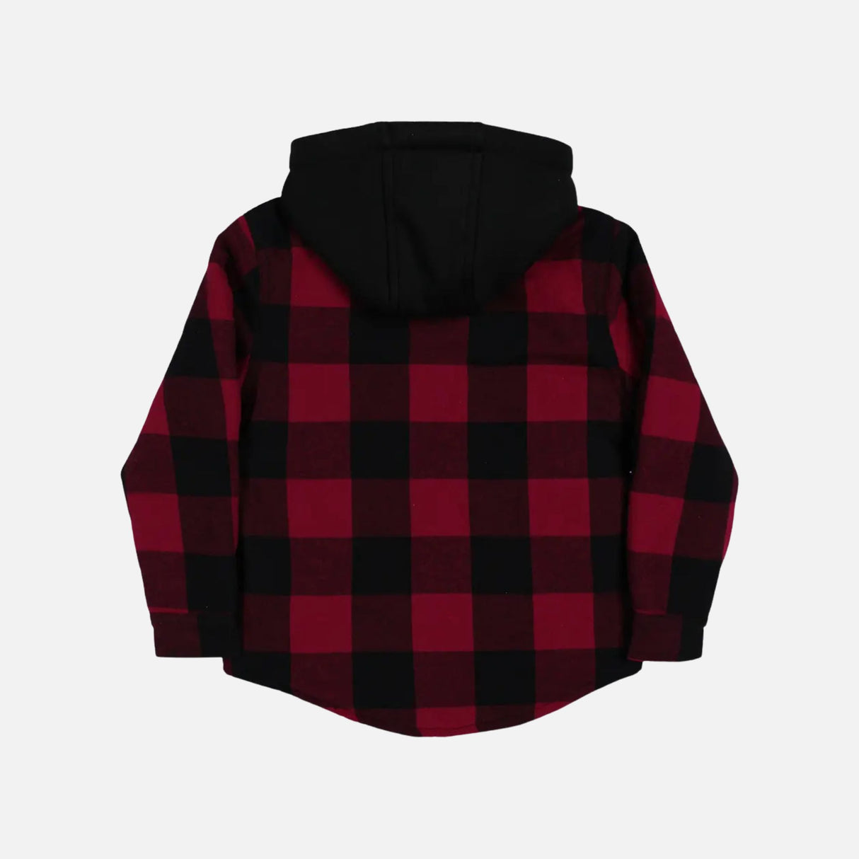 Chemise en flanelle pour enfant WRTK à capuche, style décontracté et chaud, motif buffalo, vêtement confortable et tendance.