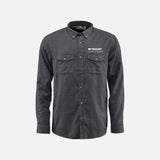 Chemise à manches longues pour homme Stormtech Cambridge en tissu charbon, look élégant et confortable pour le bureau.