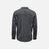 Chemise à manches longues pour homme Stormtech Cambridge en gris charbon, vêtement élégant pour bureau.