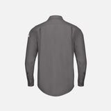 Chemise industrielle à manches longues gris de la marque Red Kap, durable et facile à entretenir, pour vêtements professionnels.