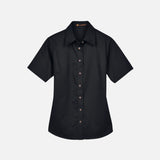 Chemise-MC-Harriton-S_S-M500SW-noir-devant