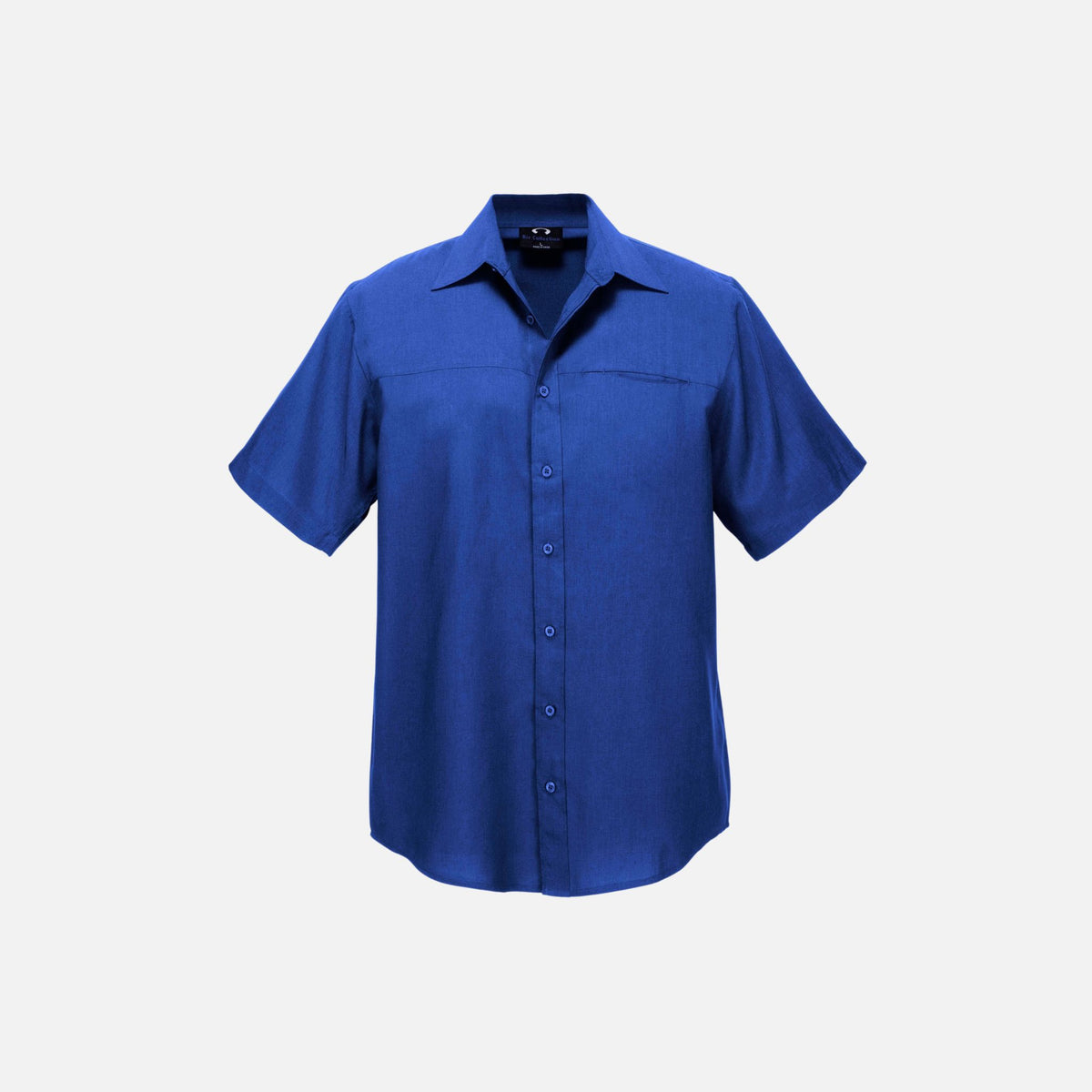 Chemise-MC-homme-Oasis-bleu-électrique-devant
