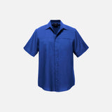 Chemise-MC-homme-Oasis-bleu-électrique-devant