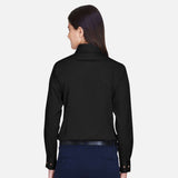 Chemise-ML-Harriton-S_S-M500W-noir-derrière-mannequin