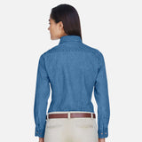 Chemise-ML-Harriton-S_S-M550W-bleu-pale-derrière-mannequin