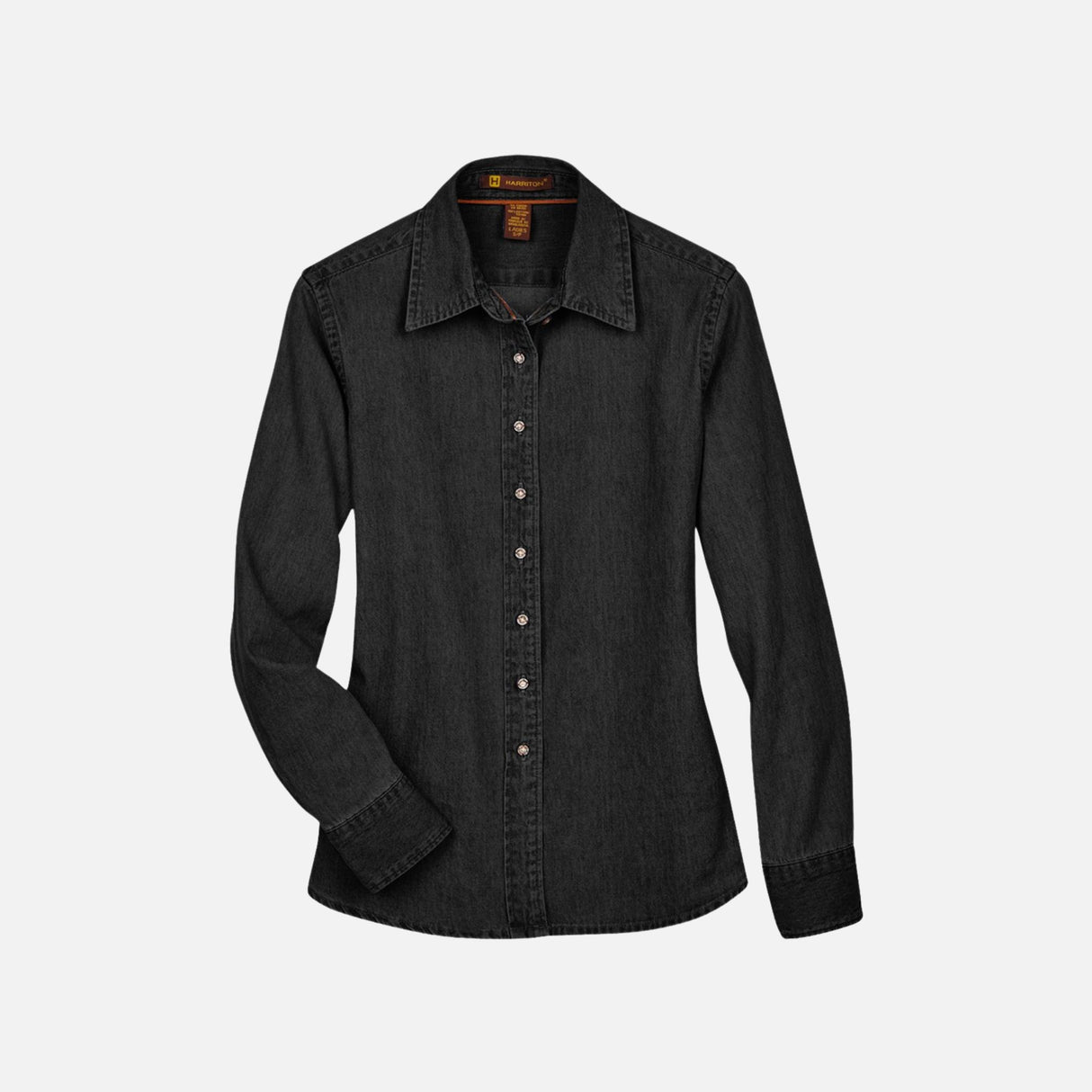 Chemise-ML-Harriton-S_S-M550W-noir-devant