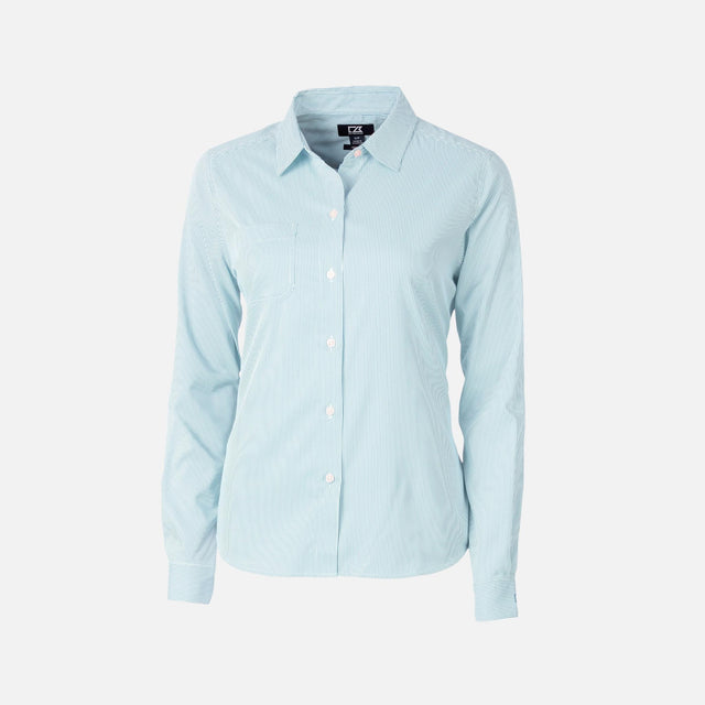 Chemise-ML-Versatech-Cutter_Buck-LCW00015-bleu-devant