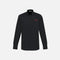 Chemise à manches longues pour homme Biz London en noir, tissu élégant et coupe classique visible sur l'image.