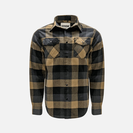 Chemise-à-carreaux-Task-TK2241-brun-devant