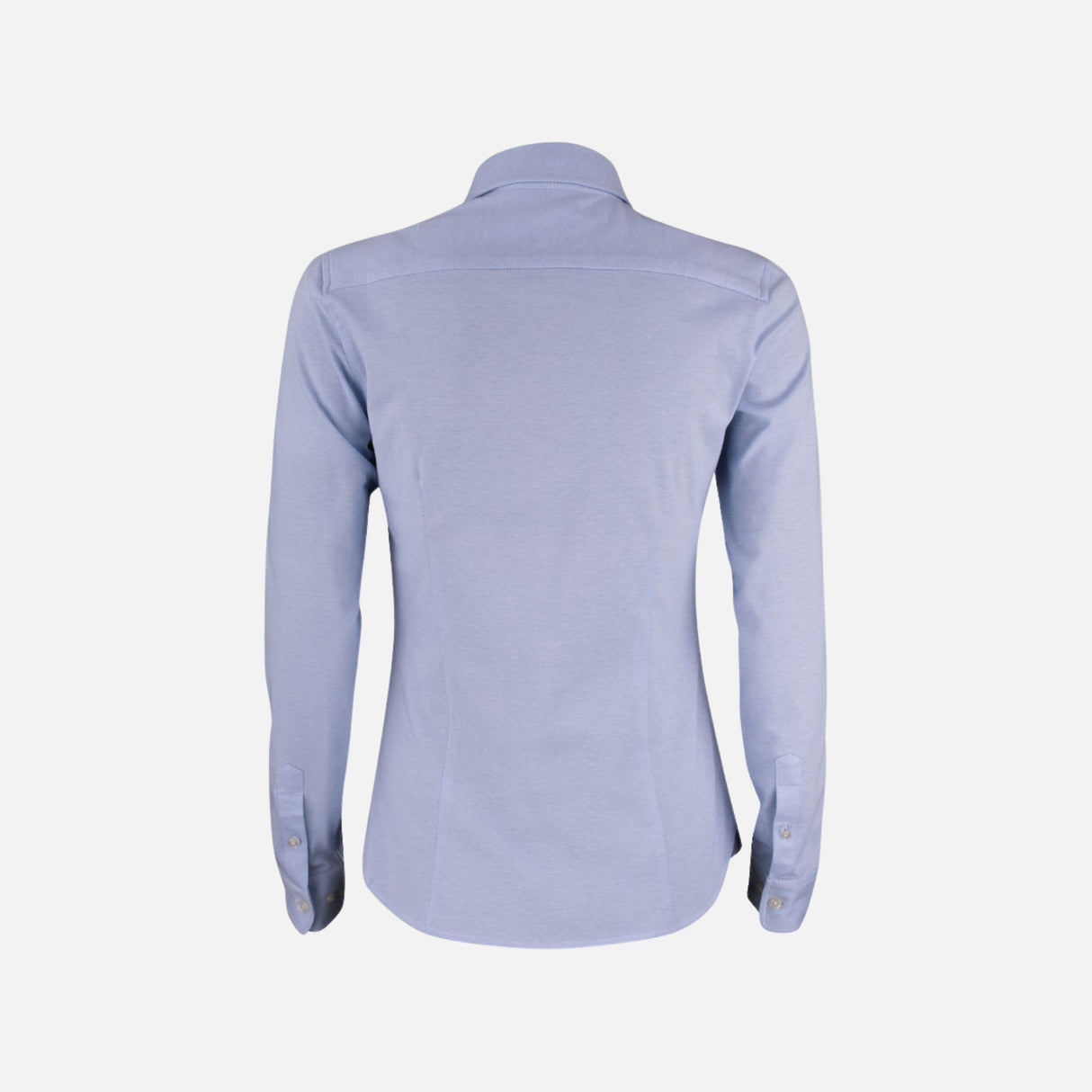 Chemise en denim à manches longues pour femme James Harvest, couleur bleue, détail de la coupe et du tissu en denim.