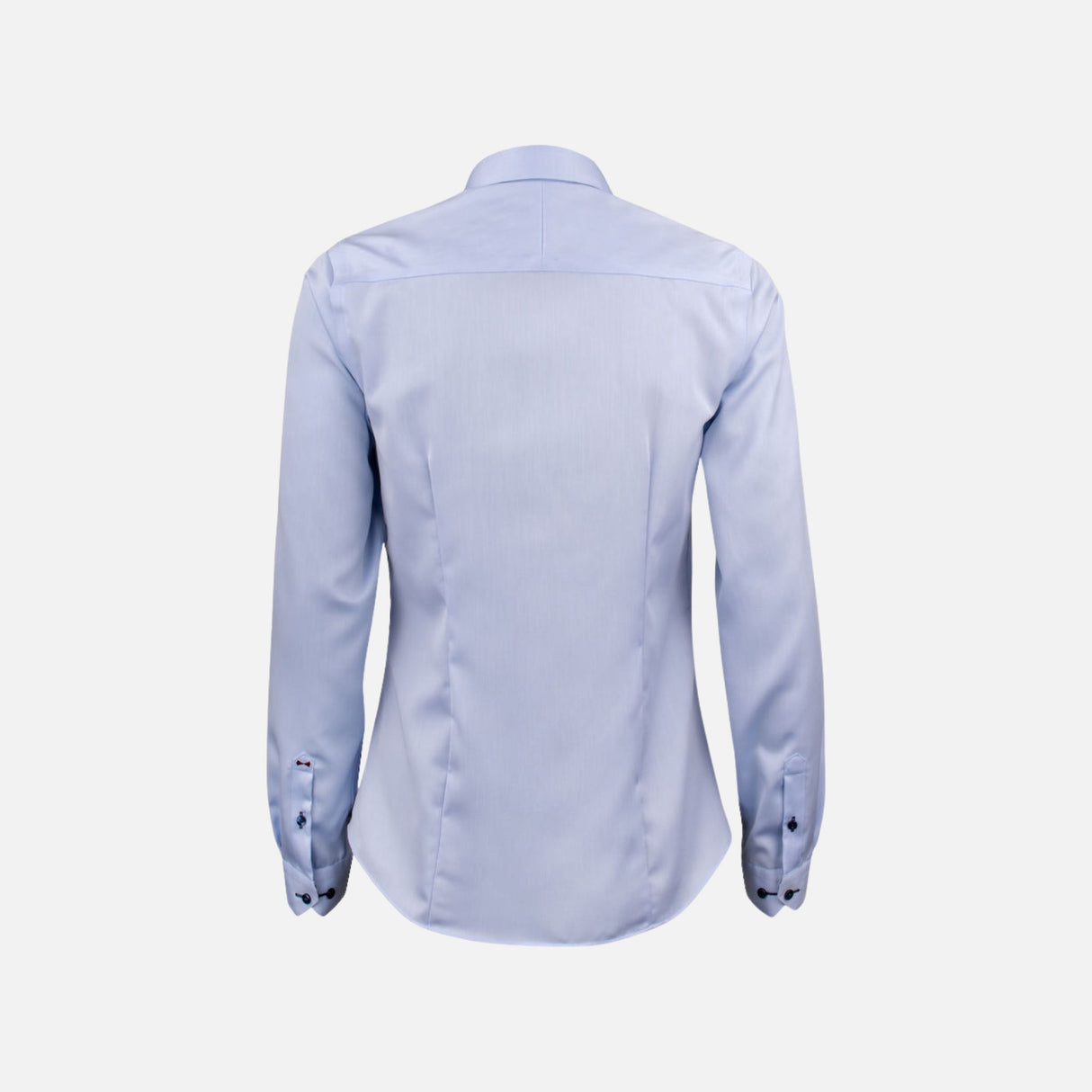 Chemise à manches longues pour femme James Harvest, en tissu bleu, avec col classique et coupe élégante.