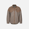 Chemise de travail en velours côtelé et laine pour femme, marque Pilote et Filles, couleur taupe, détails visibles.