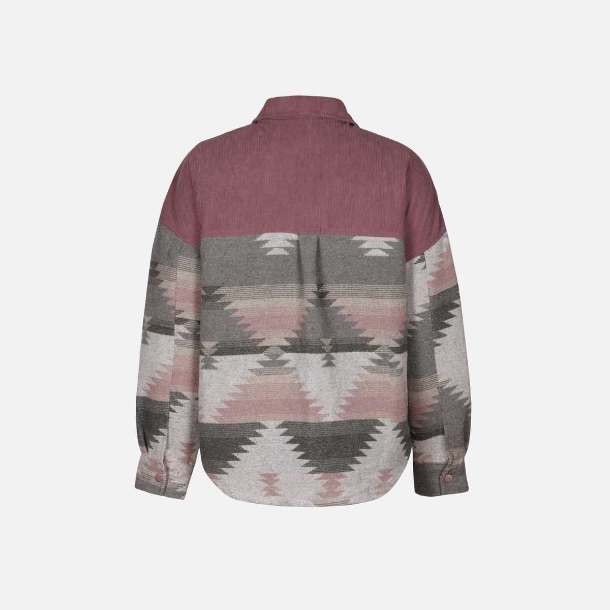 Chemise de travail femme en velours de coton et laine, coloris rose, de la marque Pilote et Filles, style confortable et chaud.