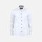 Chemise à manches longues blanche pour homme de la marque James Harvest, vue de face, en tissu léger et élégant.
