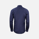 Chemise à manches longues James Harvest pour homme en tissu marine, style classique et élégant pour hommes.