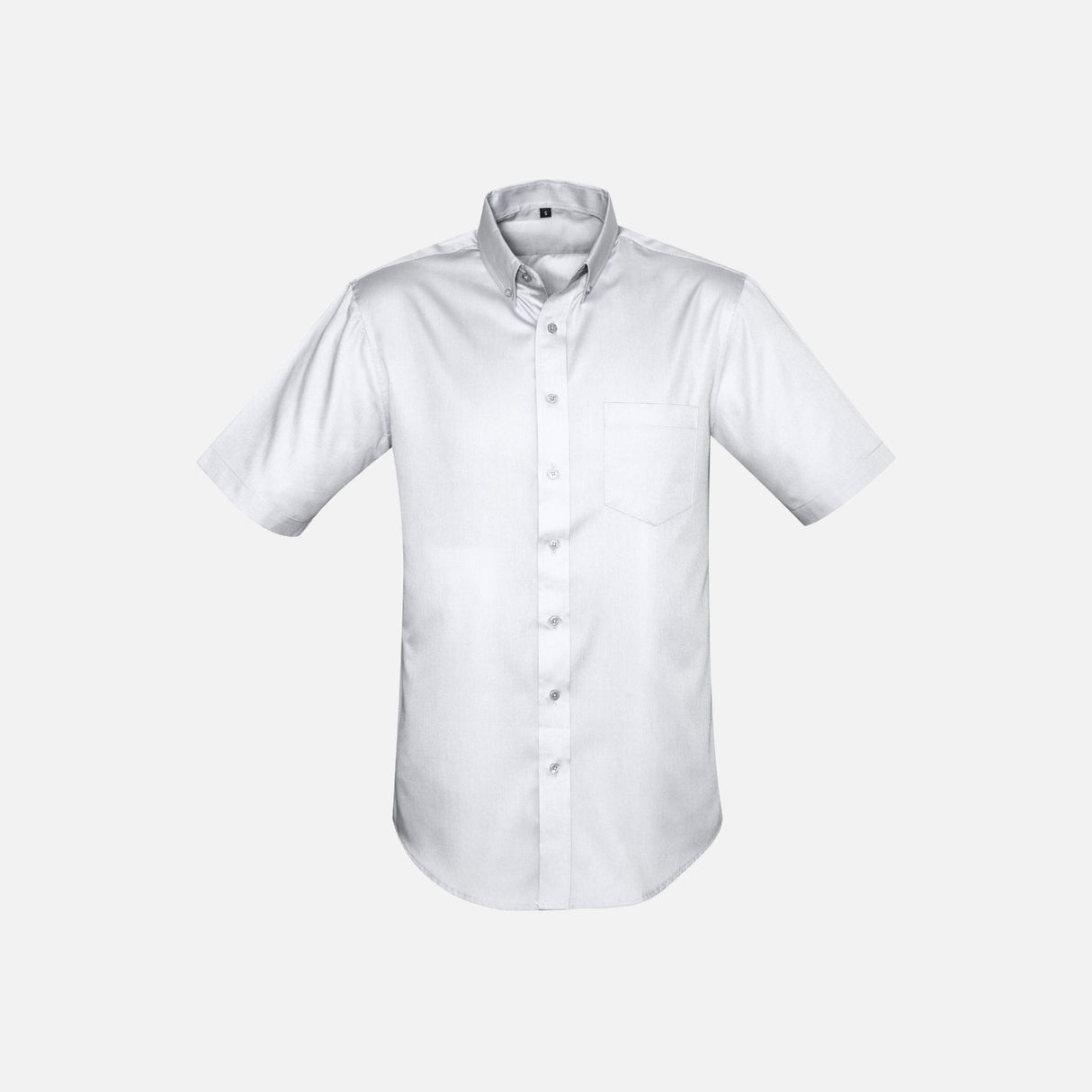 Chemise à manches courtes pour homme Biz S522MS en coton blanc, vêtement chemise corpo élégante et confortable.