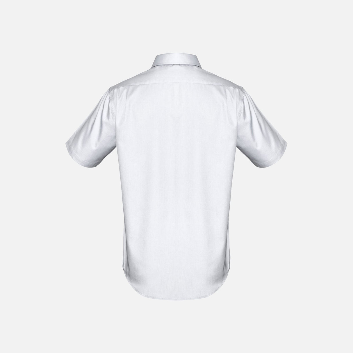 Chemise à manches courtes pour homme Biz S522MS en coton blanc, détail élégant, tissu léger et confortable.