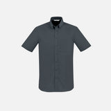 Chemise à manches courtes homme Biz London Mailhot Bureau en tissu charbon, style décontracté et élégant.