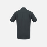 Chemise à manches courtes pour homme Biz London en tissu charbon, vêtement de chemise élégante et décontractée.