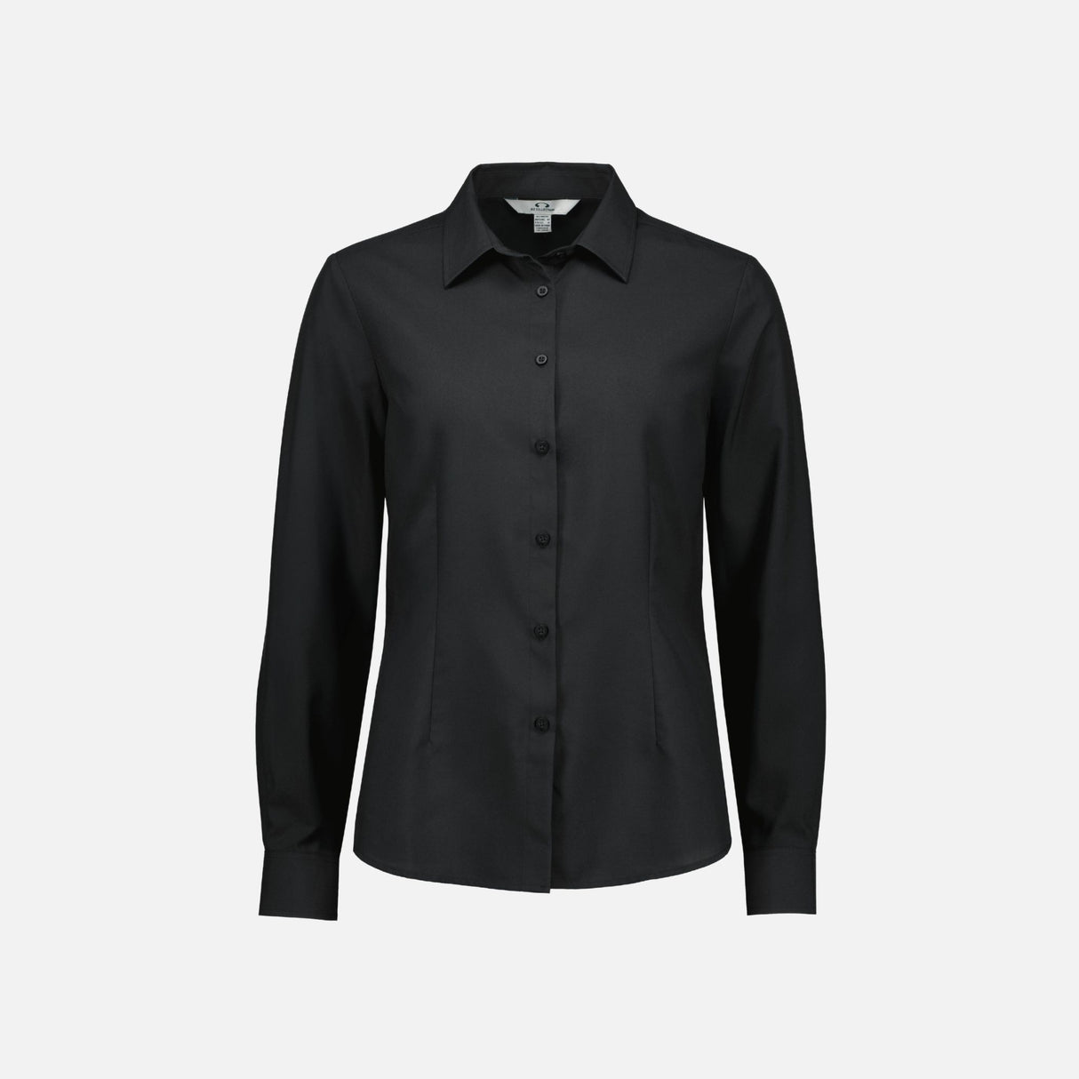 Chemise à manches longues Biz S424LL en coton de couleur charbon, vêtement pour homme, style professionnel et élégant.
