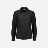 Chemise à manches longues Biz S424LL en coton de couleur charbon, vêtement pour homme, style professionnel et élégant.