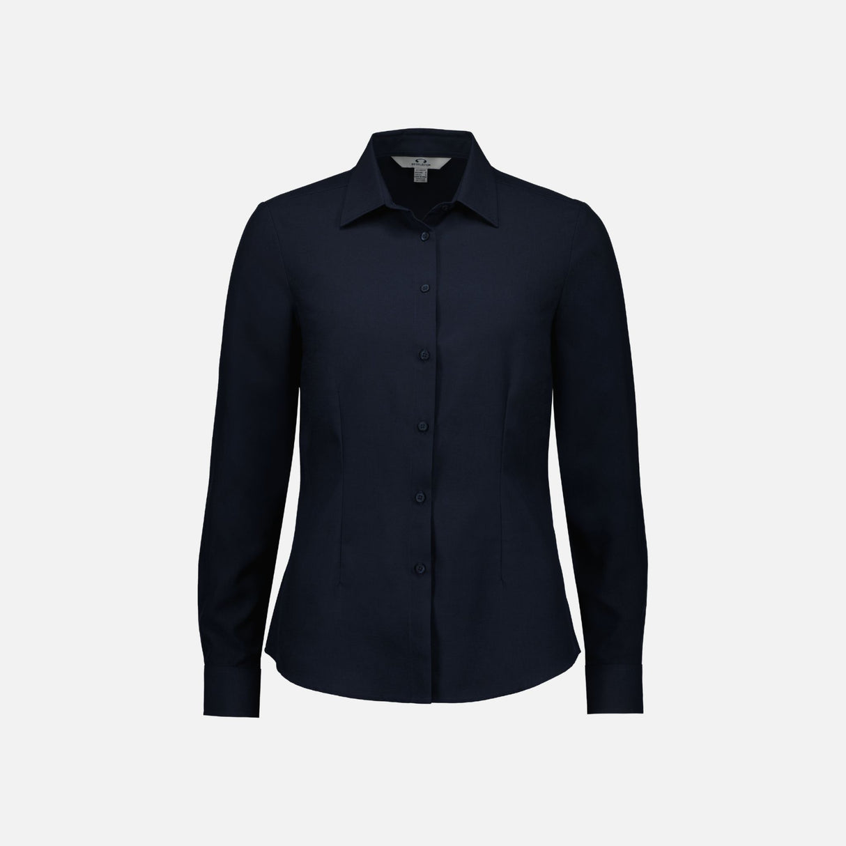 Chemise à manches longues Biz S424LL marine pour homme, vêtement de bureau en tissu léger et élégant.