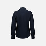 Chemise à manches longues Biz S424LL marine, vêtement pour homme, tissu léger, col classique, détails de couture visibles.