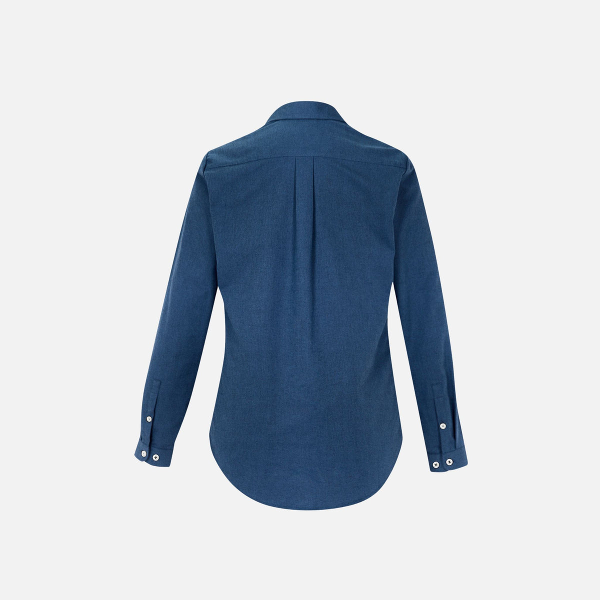 Chemise à manches longues pour femme Biz Memphis en bleu minéral, tissu léger et coupe élégante, idéale pour un style raffiné.