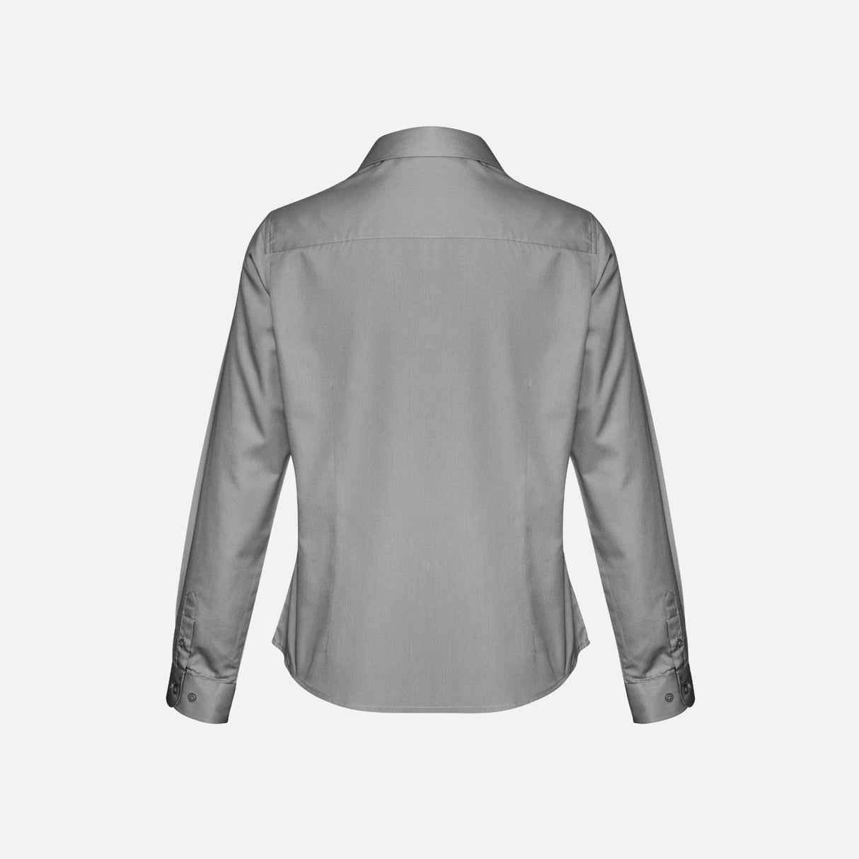 Chemise à manches longues pour femme Biz Dalton gris, tissu léger et coupe élégante, adaptée pour un style professionnel et décontracté.