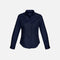 Chemise à manches longues pour femme Biz en tissu marine, coupe classique, col boutonné, idéal pour un style élégant et décontracté
