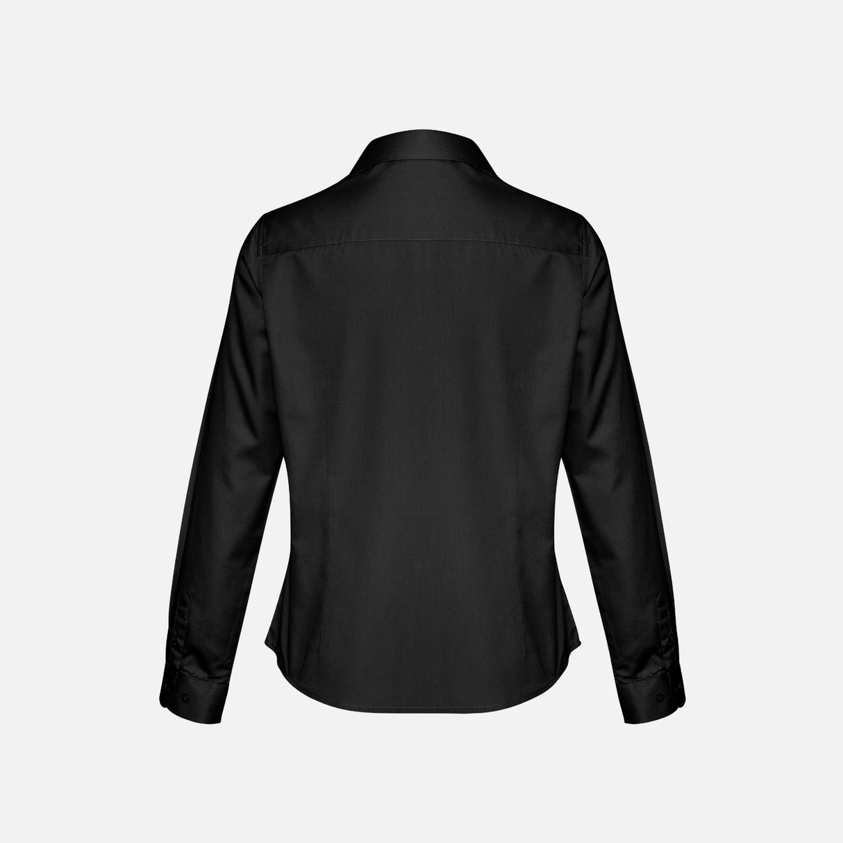 Chemise à manches longues pour femme Biz S522LL noire, vêtement de mode élégant et confortable, vue de face.