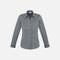 Chemise manches longues pour femme Biz Monaco, gris, en tissu léger, ajustée avec col classique, vue de face.
