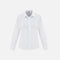 Chemise à manches longues pour femme Biz London, blanche, en tissu léger, élégante et adaptée à un style professionnel.