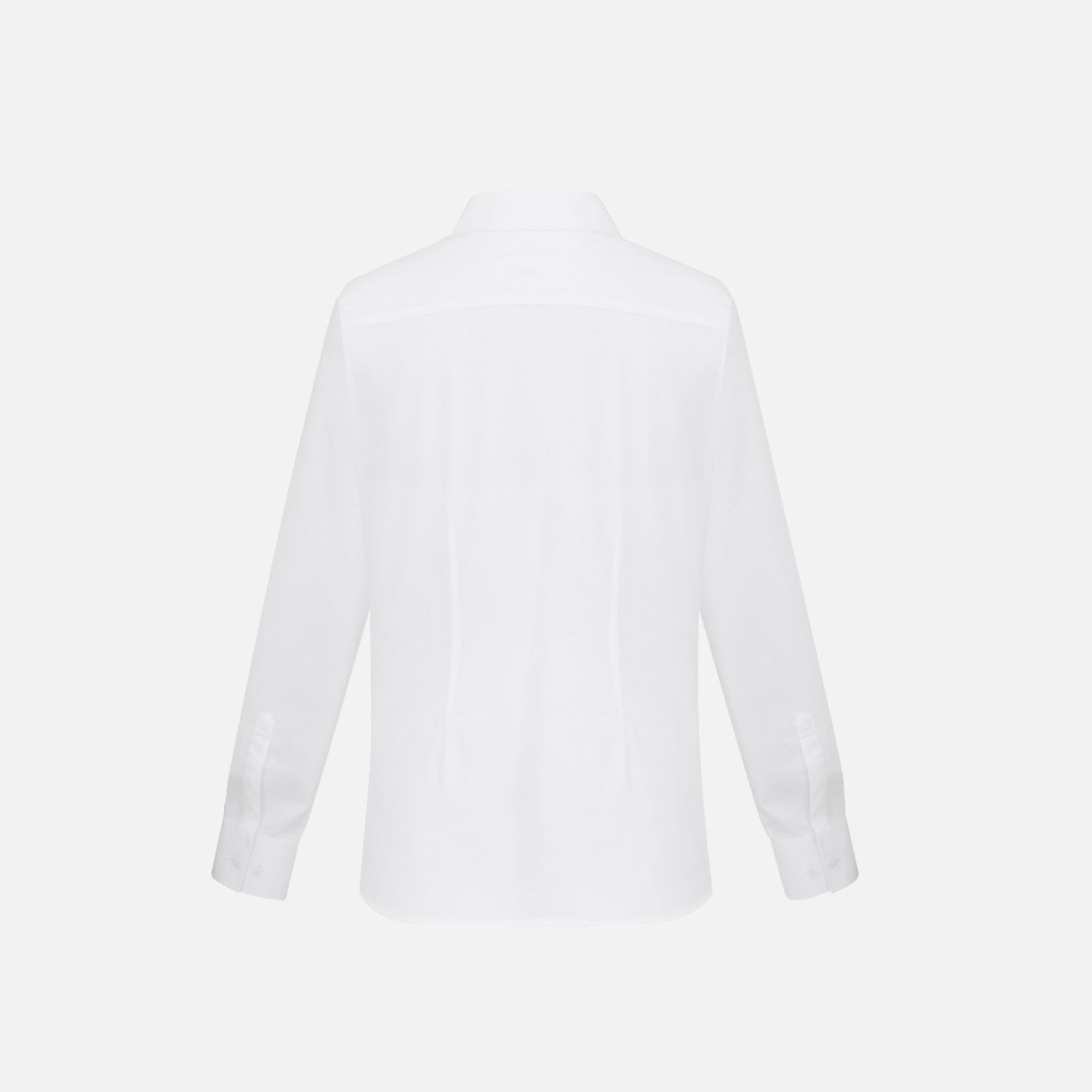 Chemise à manches longues pour femme Biz London, élégante chemise blanche en tissu léger, adaptée pour un style professionnel.