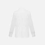 Chemise à manches longues pour femme Biz London, élégante chemise blanche en tissu léger, adaptée pour un style professionnel.