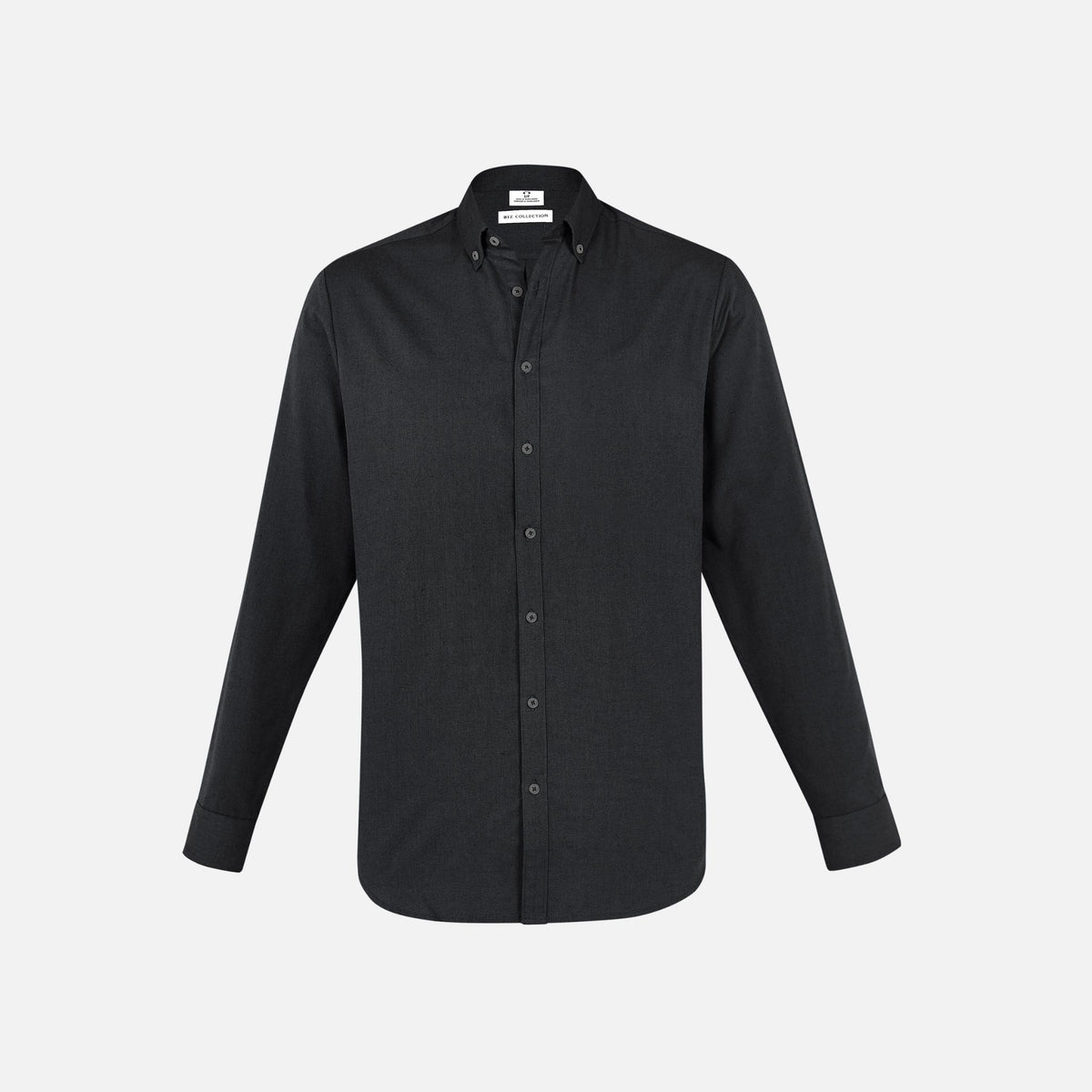 Chemise à manches longues pour homme Biz Memphis, noire, en tissu léger, élégante et classique pour toutes occasions.