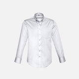 Chemise à manches longues pour homme Biz S522ML blanche, vêtement de chemise pour homme, style élégant et classique.