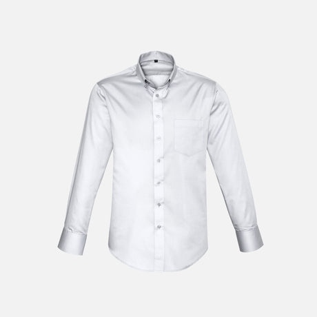 Chemise à manches longues pour homme Biz S522ML blanche, vêtement de chemise pour homme, style élégant et classique.