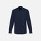 Chemise à manches longues pour homme Biz London en tissu marine, moderne et élégante, portée sur mannequin.