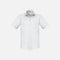 Chemise à manches courtes pour homme Biz Monaco, blanche, en tissu léger, élégante et adaptée pour un style décontracté ou professionnel.
