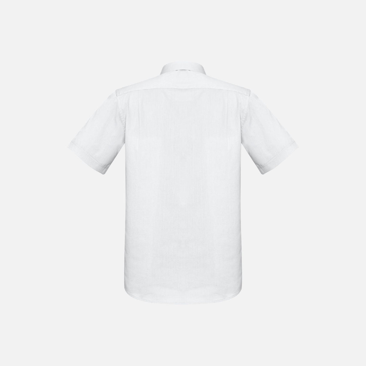 Chemise à manches courtes pour homme Biz Monaco, blanche, en tissu léger, vêtement de style décontracté et élégant.