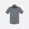 Chemise à manches courtes pour homme Biz Monaco gris, vêtement de chemise en coton avec col classique.