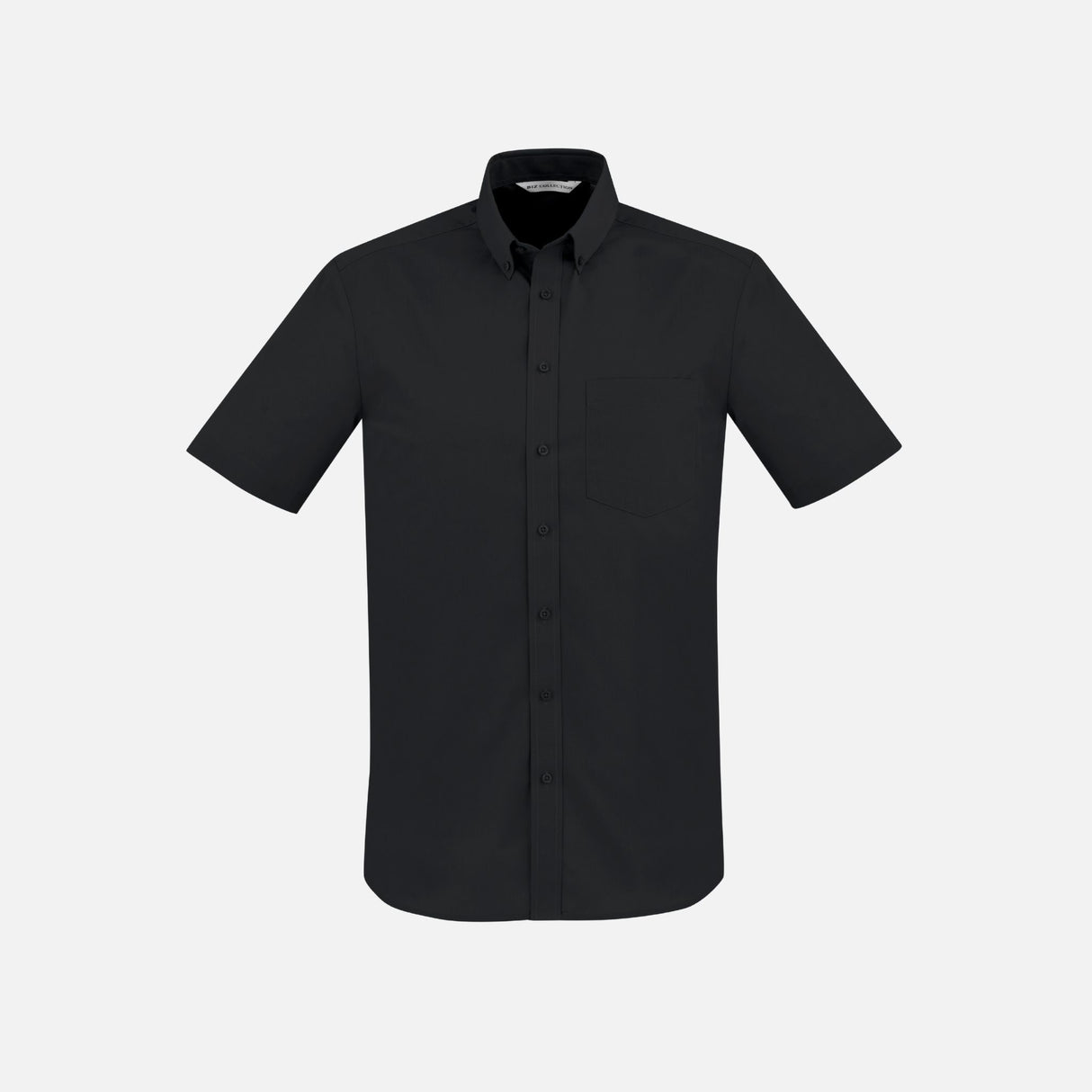 Chemise en denim à manches courtes pour homme de la marque Biz, couleur noire, tissu décontracté et moderne.