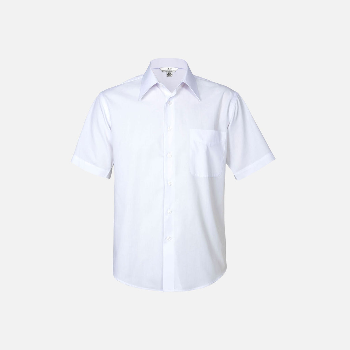Chemise pour homme à manches courtes de la marque Biz, modèle SH715, couleur blanche, vêtement de bureau élégant.