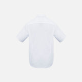 Chemise homme à manches courtes Biz blanche, vêtement pour bureau, tissu léger et coupe élégante.